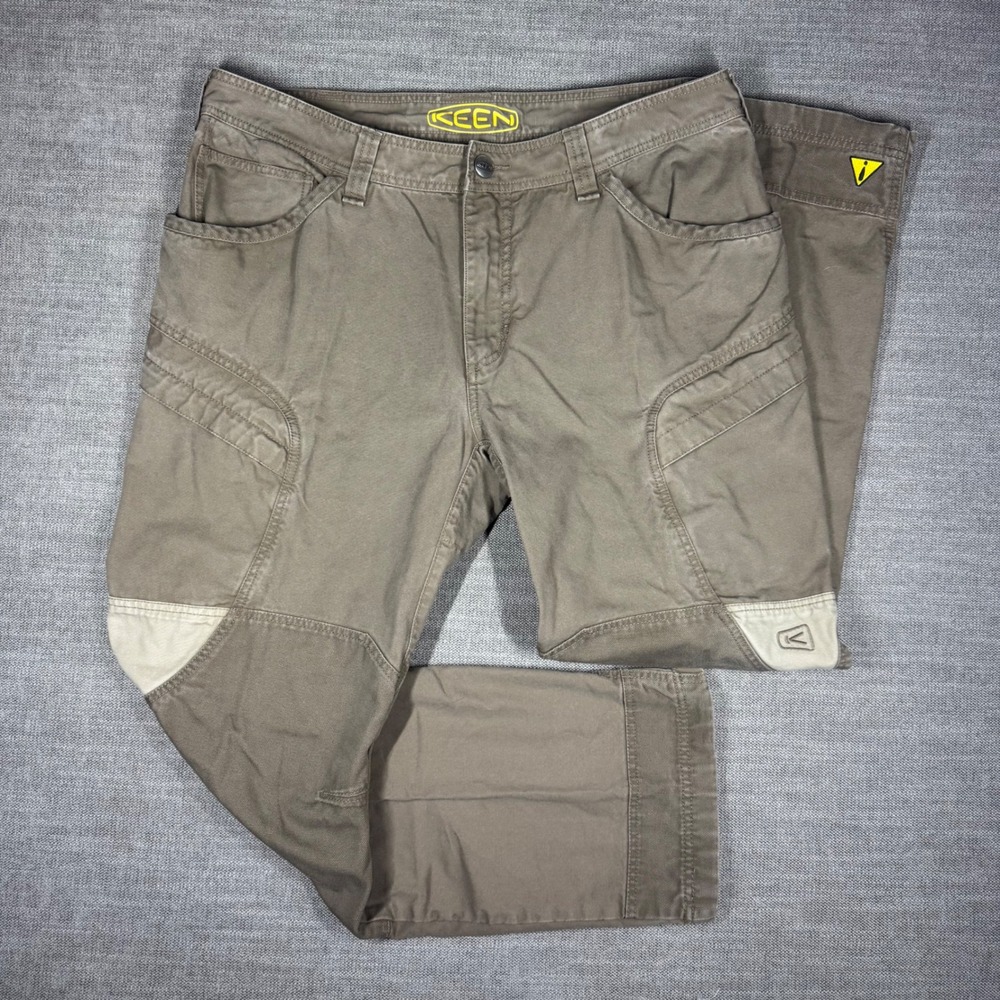 Keen Utility Men Cotton Canvas Double Knee Work Pants 40x32 (Fits 39x31) Khaki